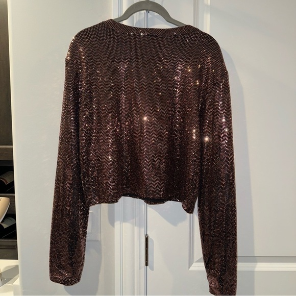 Pam&Gela Mirror Ball Slouchy Long Sleeve Tee - Picture 11 of 13